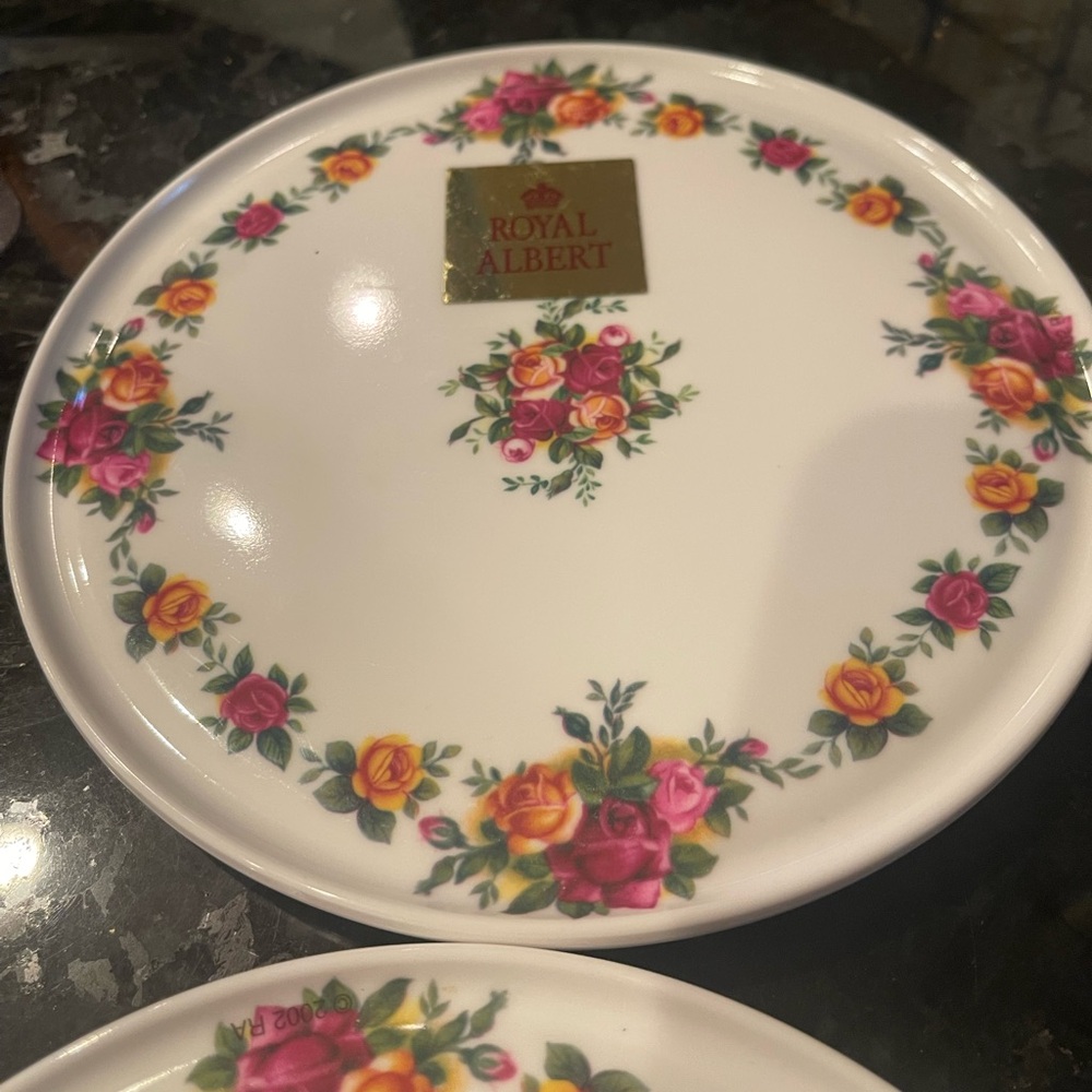 Royal Albert Pink and Yellow Rose Dinner Plate